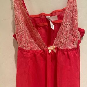 pink lingerie babydoll slip